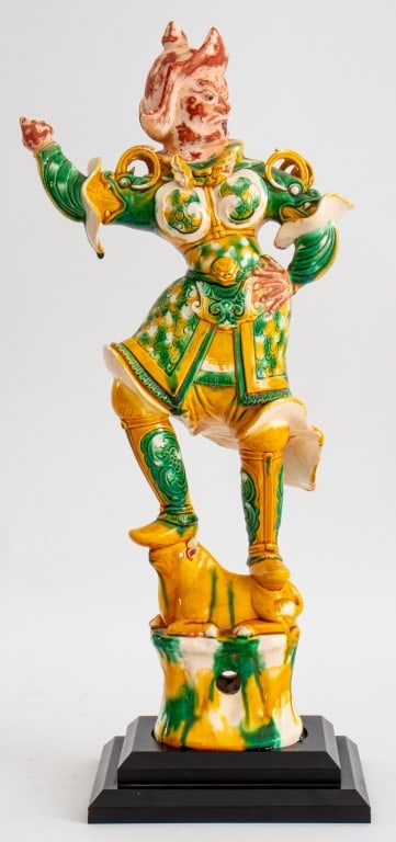 Chinese Tang Style Sancai Glazed Warrior Figure (1 of 13)