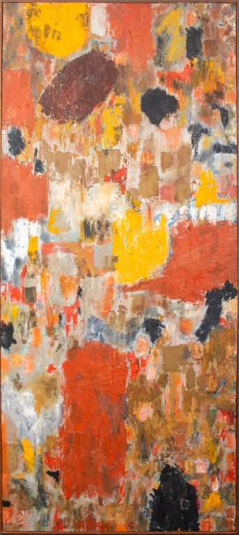 Gwen Davies New York School Oil on Canvas, 1962 (1 of 11)