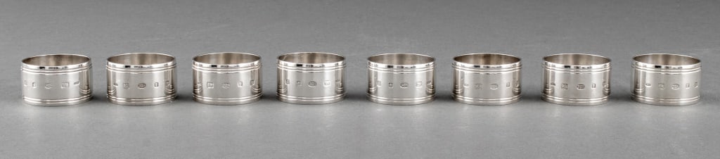 Elizabeth II Asprey Sterling Napkin Rings, 8 (1 of 7)