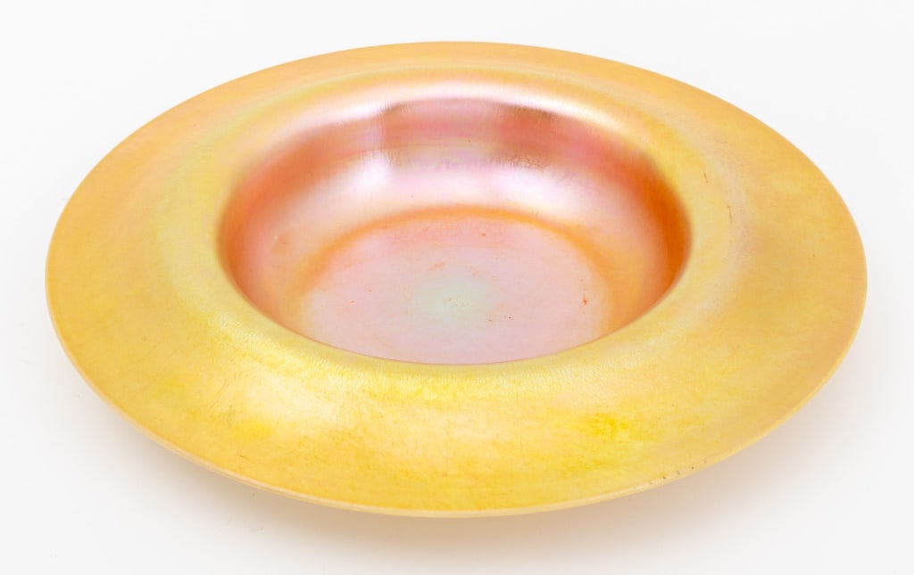 Steuben Gold Aurene & Calcite Glass Bowl (1 of 5)