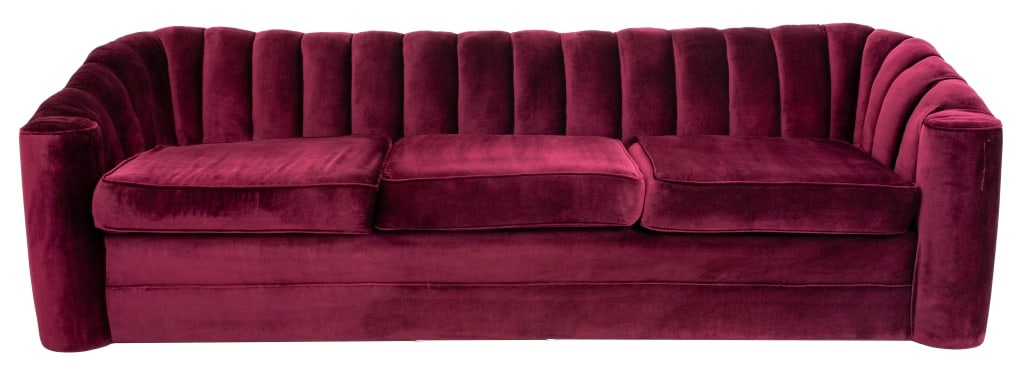 Scalamandre Velvet Upholstered Sofa, 20th C. (1 of 6)