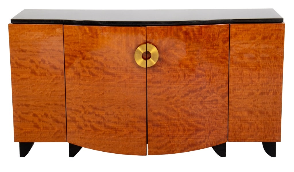 Art Deco Style Veneered and Granite Credenza (1 of 11)