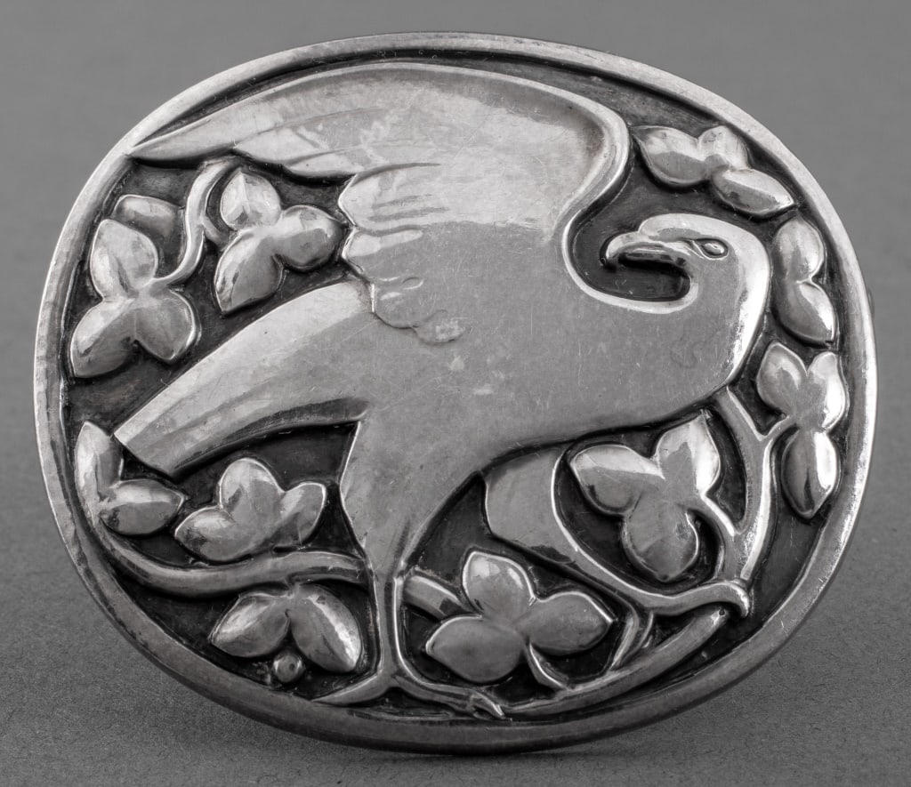 Georg Jensen Sterling Eagle Design #166 Brooch (1 of 6)