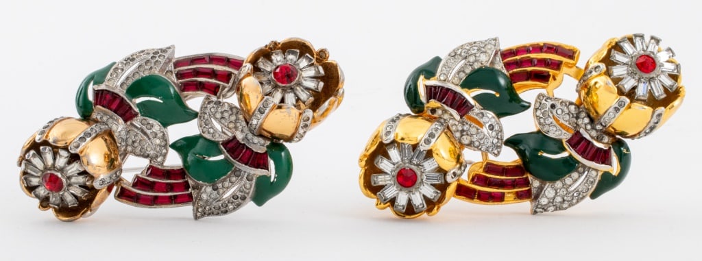 Coro Duette Gem-Set Trembler Brooches, 2 (1 of 11)