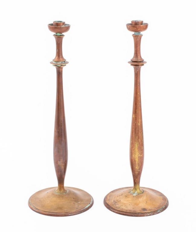 Robert Jarvie Attr. Bronze Candlesticks, Pair (1 of 6)