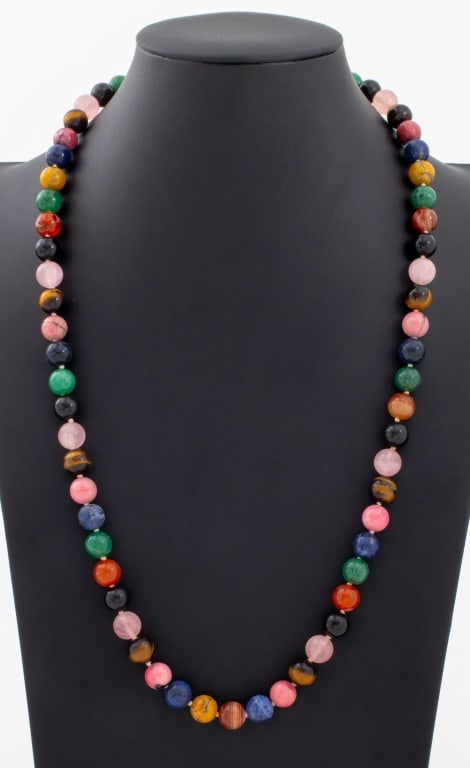 Multi Gemstone Bead Necklace (1 of 4)