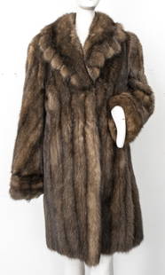 Birger Christensen Full-Length Demi Buff Mink Coat: Birger Christensen Full-Length Demi Buff Mink Fur Coat, label reading "Birger Christensen / Purveyor to Her Majesty Queen of Denmark / King of Sweden / Queen of Greece," no size label present, include