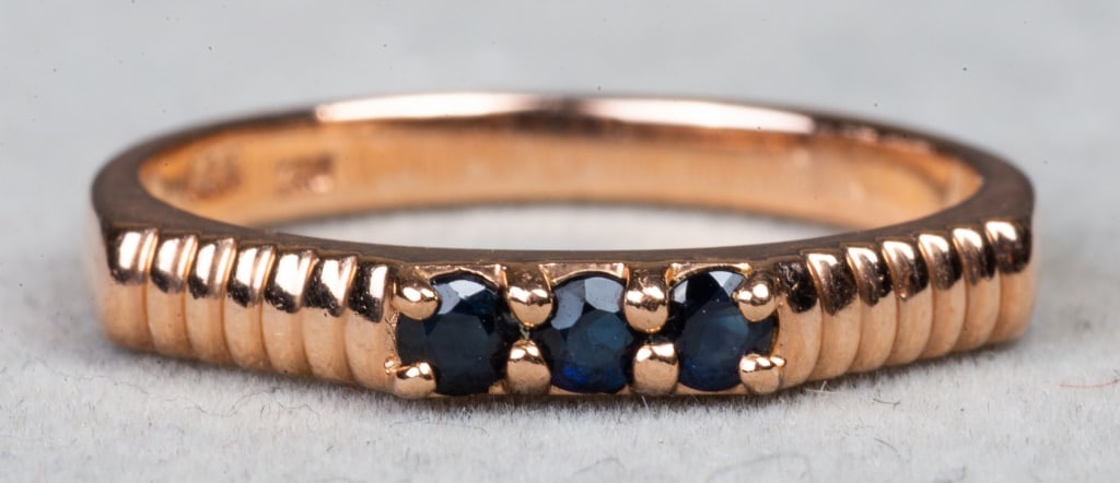 14K Rose Gold Sapphire Ring (1 of 3)