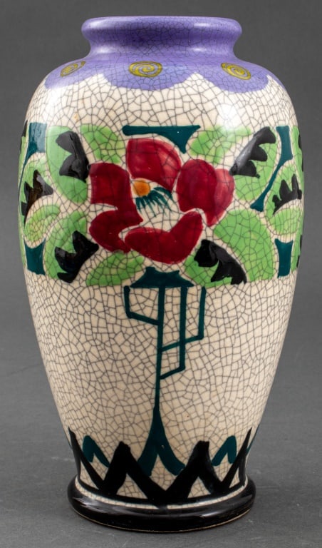 Czech Art Deco Ceramic Vase, 1930s (1 of 6)