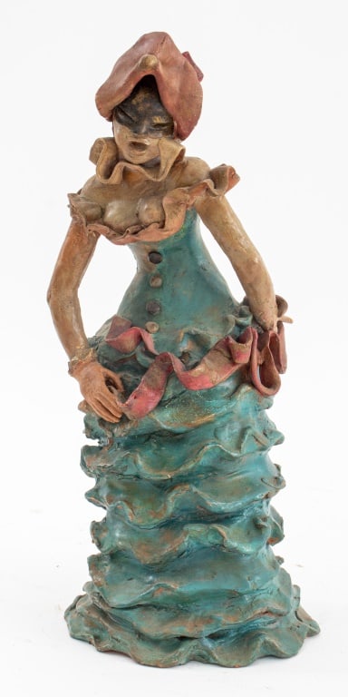 Eugenio Pattarino Venetian Figure Ceramic Statue (1 of 9)