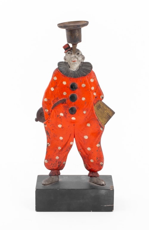 German Cold-Painted Cast Iron Candlestick (1 of 9)