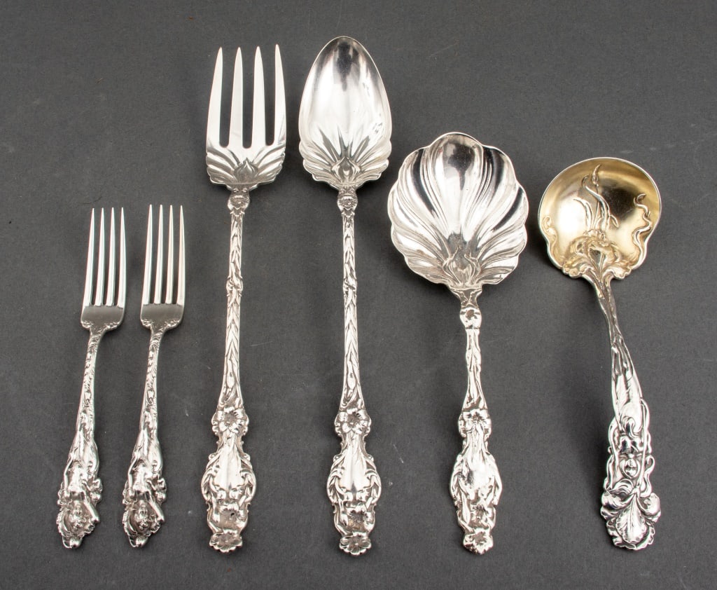 American Art Nouveau Silver Service Group, 6 (1 of 9)
