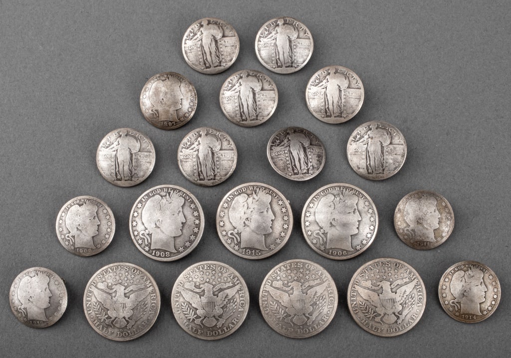 Early U.S. Silver Coin Mounted Brooches, 20 (1 of 6)