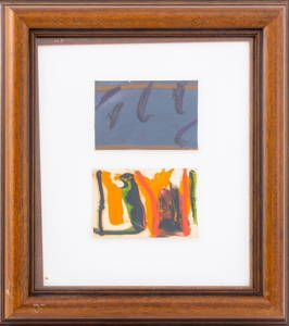 Ray Parker Abstract Mixed Media Oil Painting, 1977