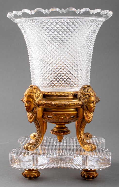 Baccarat Crystal and Gilt Bronze Figural Vase (1 of 10)