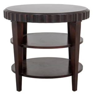 Art Deco Manner Three Tier Table, 20th C.: Art Deco Style Three Tier Table, 20th century. 28" H x 30" Diameter. Keyword: Christian Liaigre, Modern, Designer, Art Deco Revival, Furniture