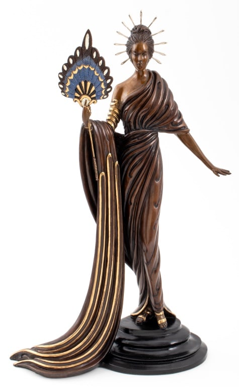 Erte "Aphrodite" Patinated Bronze Sculpture, 1986 (1 of 11)
