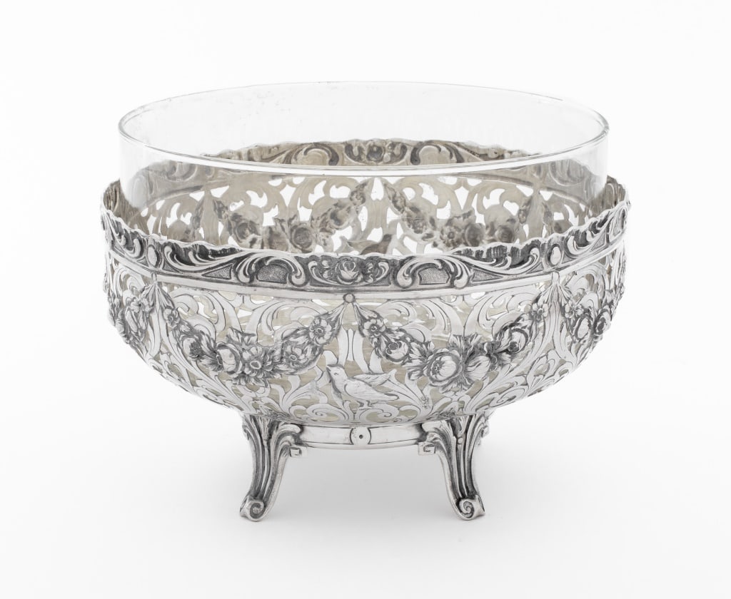 German Silver Rococo Revival Centerpiece Bowl (1 of 9)