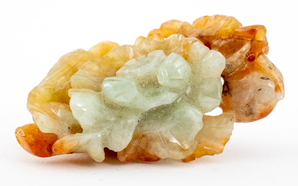 Chinese Russet Jade Floral Bird Carving (1 of 11)