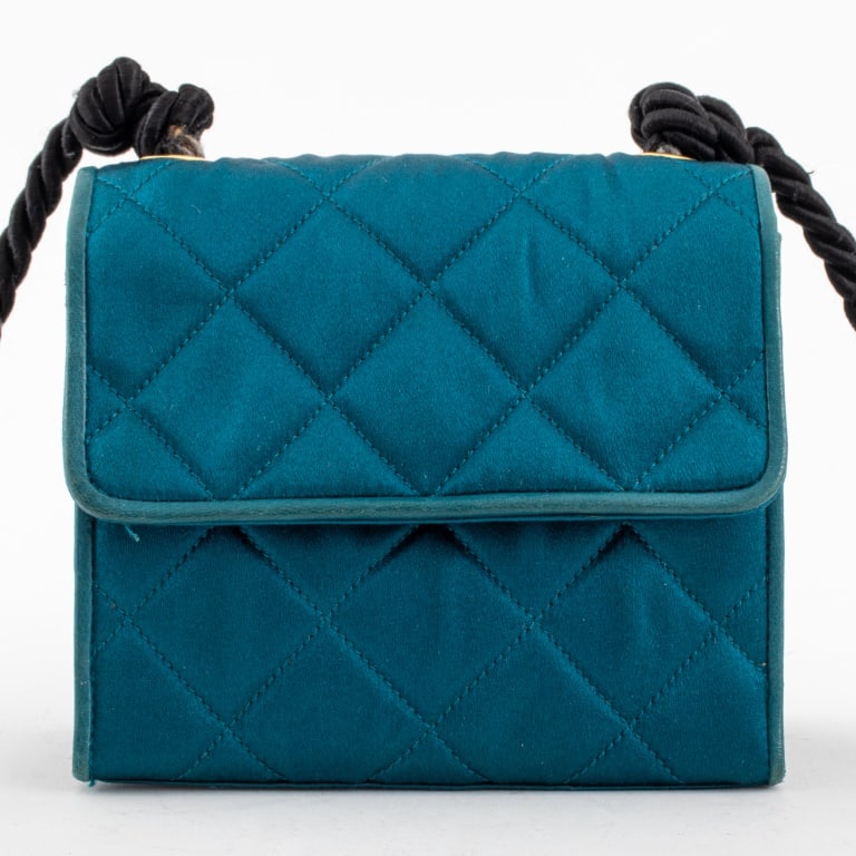 Chanel Peacock Blue Mini Purse (1 of 10)