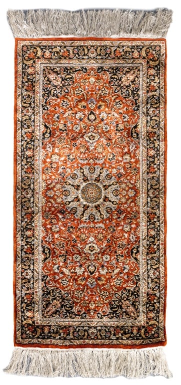 Persian Qum Silk Rug, 4' x 2' (1 of 6)