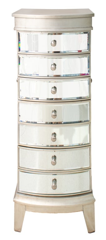 Modern Mirrored Semainier Jewelry Cabinet (1 of 14)