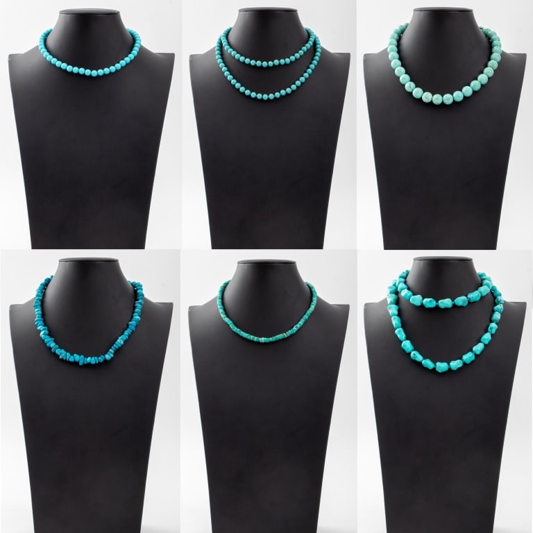 Turquoise Bead Necklaces, 6 (1 of 9)