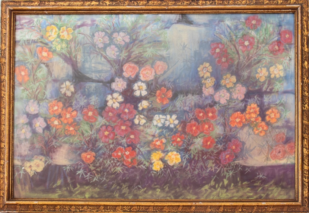 American School Floral Chalk Pastel on Paper (1 of 11)