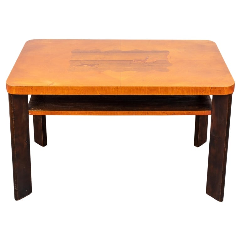 Art Deco Marquetry Dog & Deer Table (1 of 9)