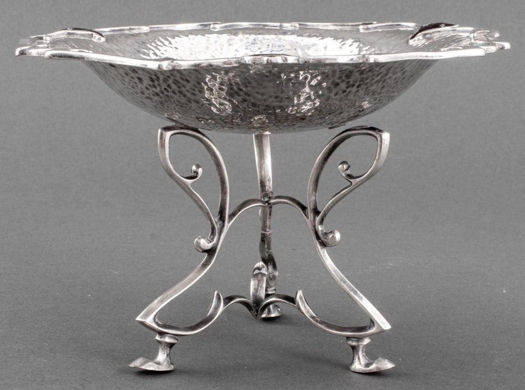 British Arts & Crafts Enameled Silverplate Dish (1 of 11)