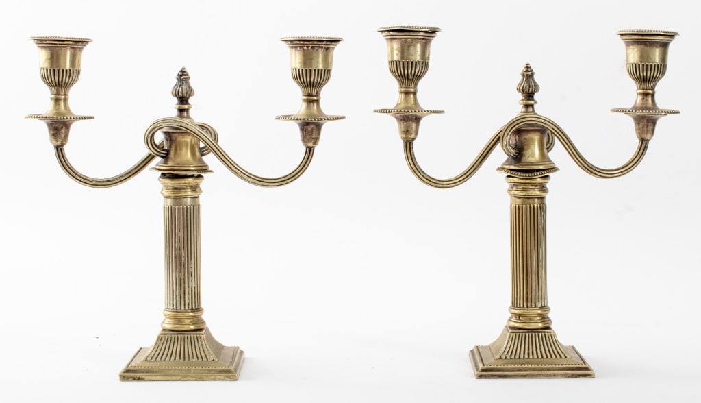 John Sherman & Sons Silver Plated Candlesticks, 2 (1 of 10)