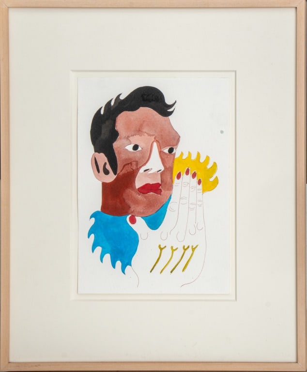 Nina Chanel Abney "Untitled" Watercolor on Paper (1 of 11)