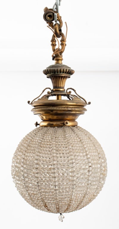 French Belle Epoque Rock Crystal Pendant Lamp (1 of 13)