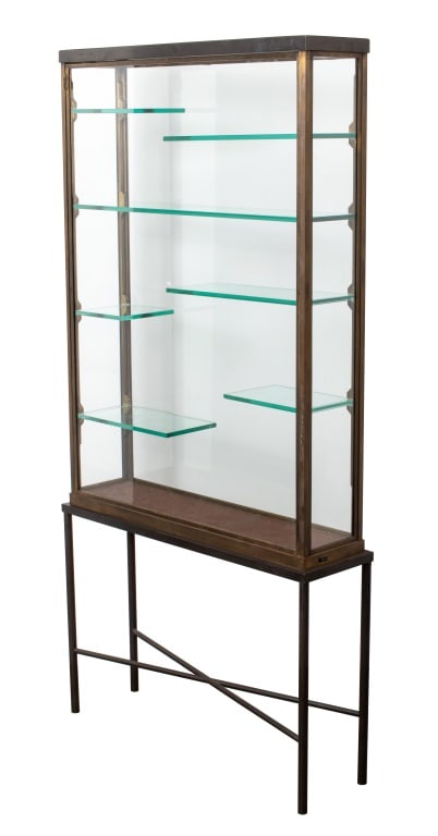 Modern Bronze and Glass Collectibles Display Case (1 of 14)