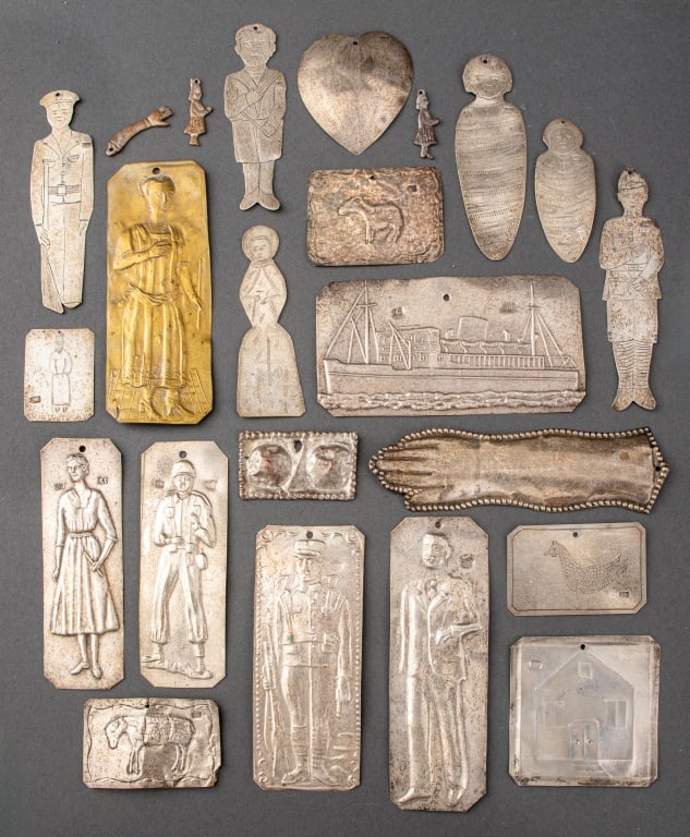 Latin American Silvered Metal Ex Voto Plaques, 23 (1 of 13)
