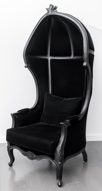 Enzo Modani Ebonized Louis XV Style Porter's Chair (1 of 9)