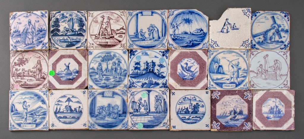 Dutch Antique Hand-Painted Ceramic Tiles, 21 (1 of 9)