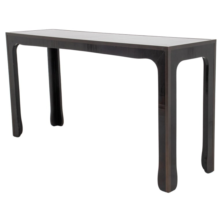 Modern Bronze and Black Lacquer Console (1 of 7)