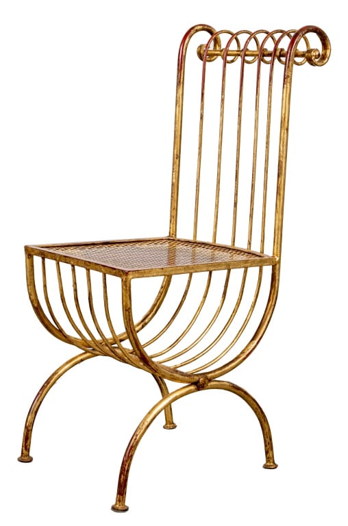 Mathieu Mategot Style Gilt Metal Garden Chair (1 of 9)