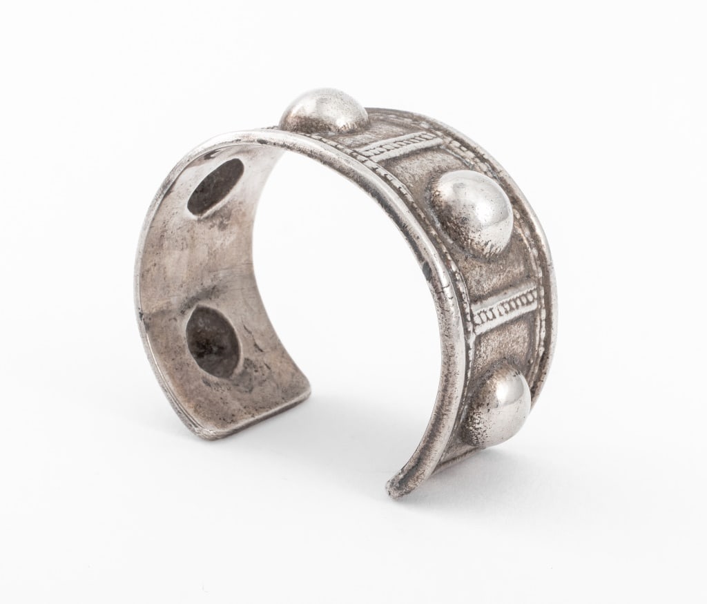 Vintage Silver Cuff Bangle Bracelet (1 of 6)