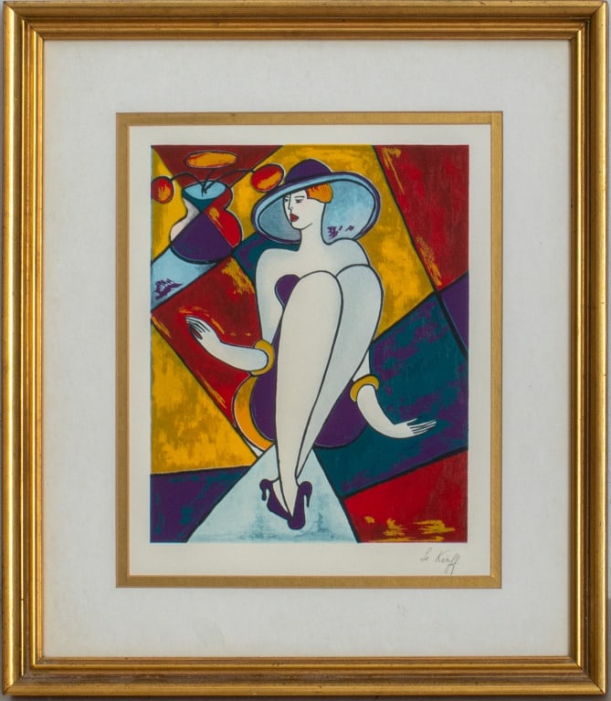 Linda Le Kinff "Debbie" Serigraph in Colors (1 of 8)