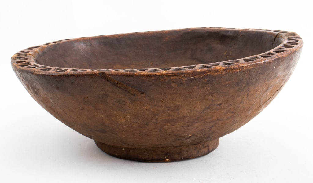 African Vintage Wooden Milk Bowl (1 of 10)