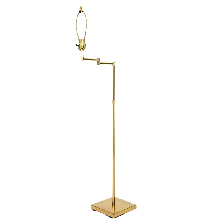 Brass Swing-Arm Floor Lamp (1 of 8)