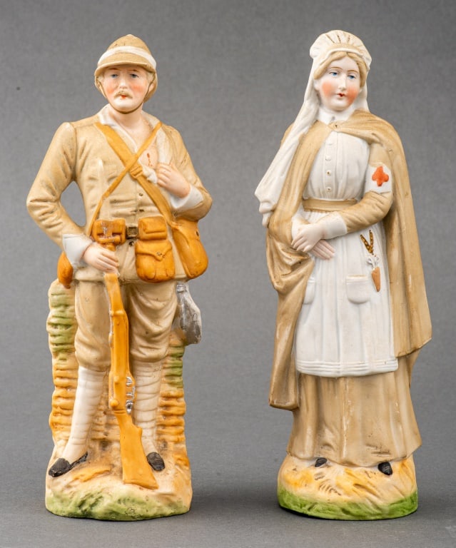 Hand-Painted Bisque Porcelain Figures, 2 (1 of 11)