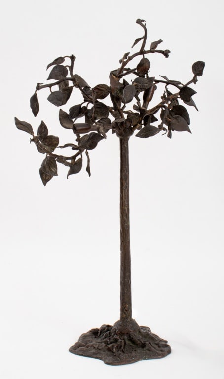 Luciano Zanoni Style Tree of Life Bronze Lamp (1 of 7)