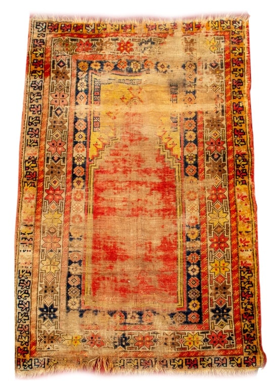 Turkish Prayer Rug, 4' 11" x 3' 2": Turkish Prayer Rug. 4' 11" H x 3' 2" W