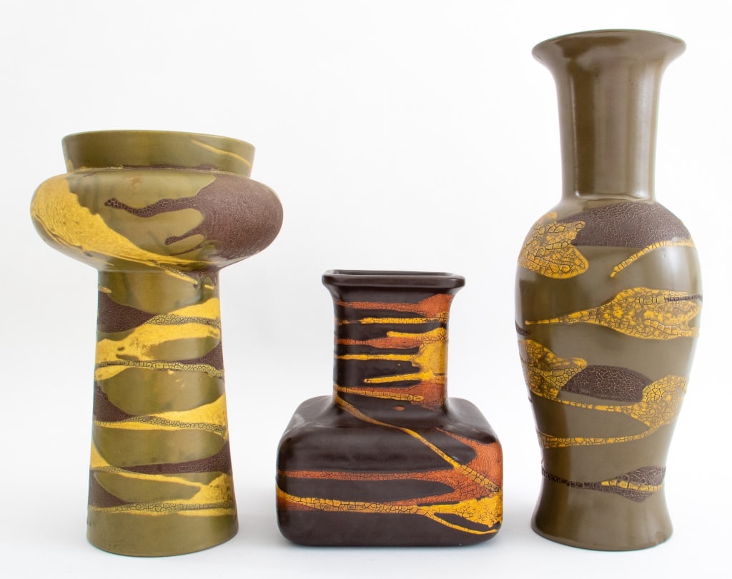Haeger Pottery Earth Wrap Vases, 3 (1 of 10)