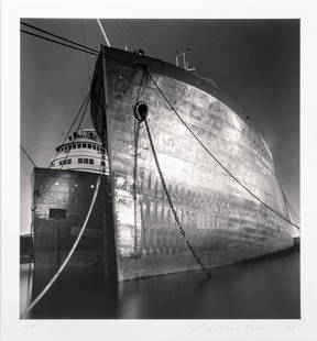 Michael Kenna "The Rouge..." Gelatin Silver Print: Michael Kenna (American, b. 1953), "The Rouge, Study 105, Dearborn, Michigan", Sepia Toned Gelatin Silver Print, 1995, printed in 2000, pencil signed, dated, and numbered "20/45" to bottom margin, pen