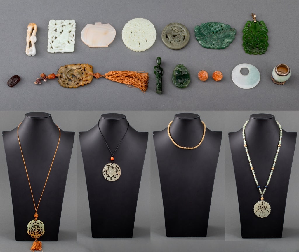 Jadeite and Hardstone Carvings, 18 Pieces (1 of 12)