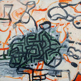 Elfi Schuselka Abstract Composition Oil on Canvas (1 of 8)